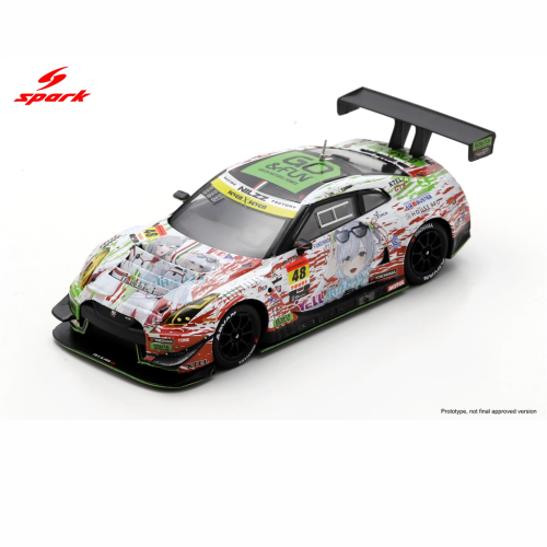 Spark Datsumou K's Frontier GO &amp; FUN NekoNeko GT-R NILZZ RACING No.48 GT300 SUPER GT 2025 1:64 przód