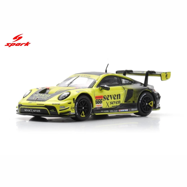 Spark PORSCHE GT3 R seven x seven Racing No.666 GT300 SUPER GT 2025 1:64 bok