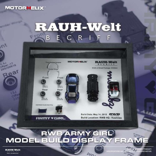Motorhelix RWB 964 Army Girl Ramka 1:64 przód