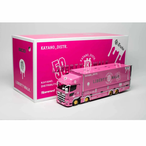 GCD LBWK HINO 700 LB PINK KAYANO DIST EDITION 1:64 przód box