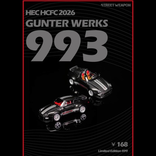 Street Weapon Gunter Werks 993 full carbon Hard Top Exclusive HCFC 2026 499pcs 1:64 przód