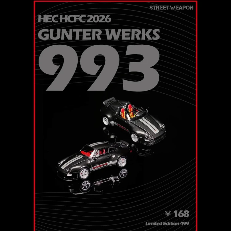 Street Weapon Gunter Werks 993 full carbon Hard Top Exclusive HCFC 2026 499pcs 1:64 przód