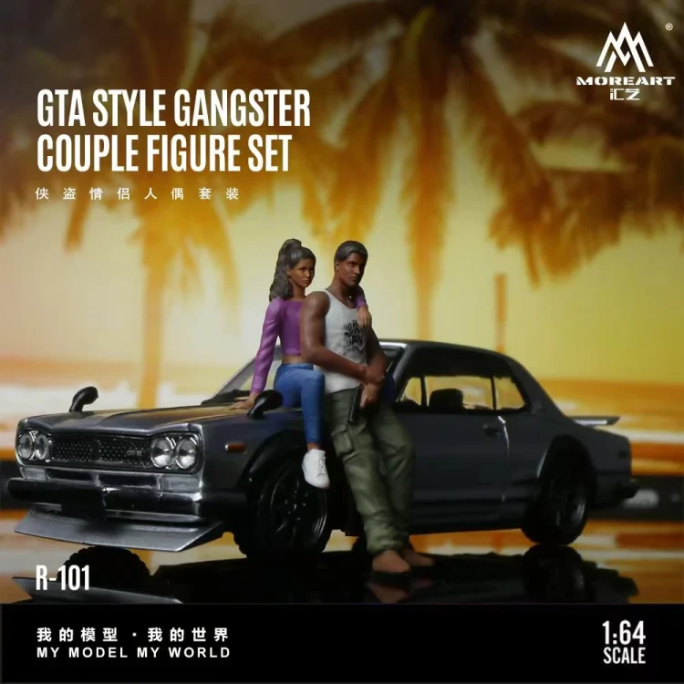 MoreArt Figurki GTA Style Gangster set 1:64 bok