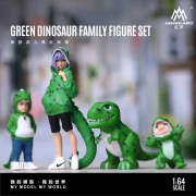 MoreArt Figurki Green Dinosaur Family Figure Rexy Set 1:64 bok