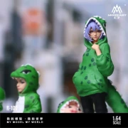 MoreArt Figurki Green Dinosaur Family Figure Rexy Set 1:64 detal