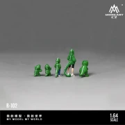 MoreArt Figurki Green Dinosaur Family Figure Rexy Set 1:64 tył