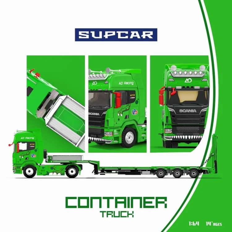 Supcar Rexy Scania Flatbed Transport Truck 1:64 bok detale