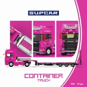 Supcar Roxy Scania Flatbed Transport Truck Pink 1:64 bok detale
