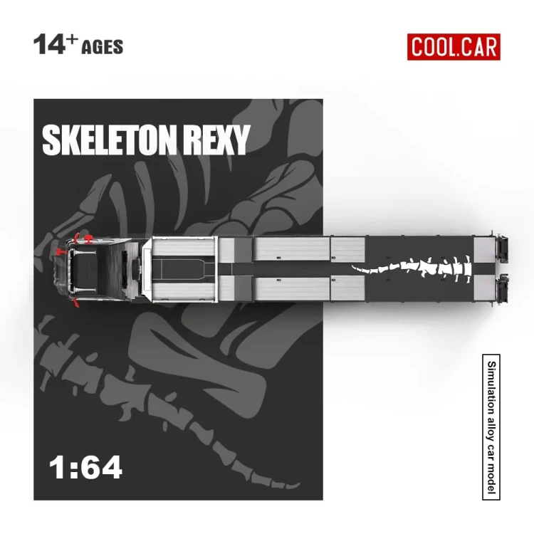 Cool.Car Scania flatbed trailer Skeleton Rexy Livery 1:64 góra