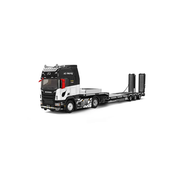 Cool.Car Scania flatbed trailer Skeleton Rexy Livery 1:64 przód detale