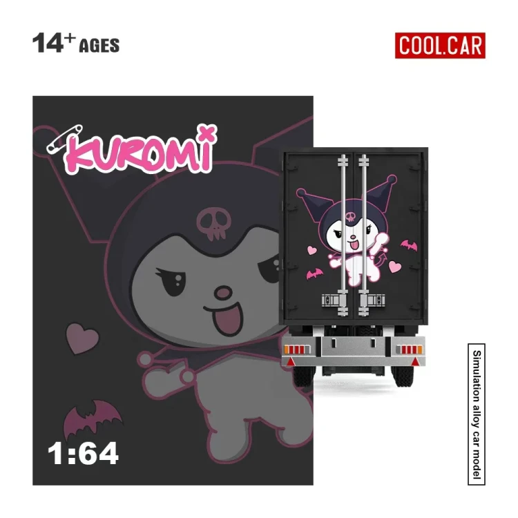 Cool.Car Scania Container Truck Kuromi Livery 1:64 tył