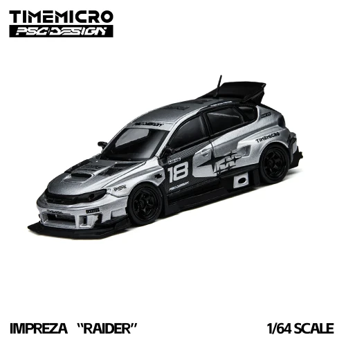 TimeMicro × PSC DESIGN Impreza Raider Silver 1:64 przód