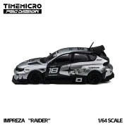 TimeMicro × PSC DESIGN Impreza Raider Silver 1:64 bok