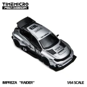 TimeMicro × PSC DESIGN Impreza Raider Silver 1:64 przód detal