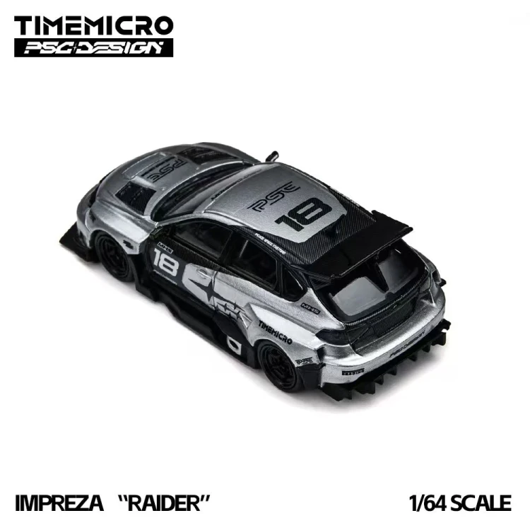 TimeMicro × PSC DESIGN Impreza Raider Silver 1:64 tył detal