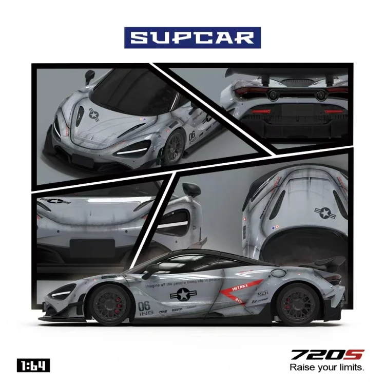 Supcar McLaren 720S Grey Shadow 1:64 przód