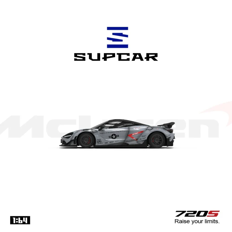Supcar McLaren 720S Grey Shadow 1:64 bok