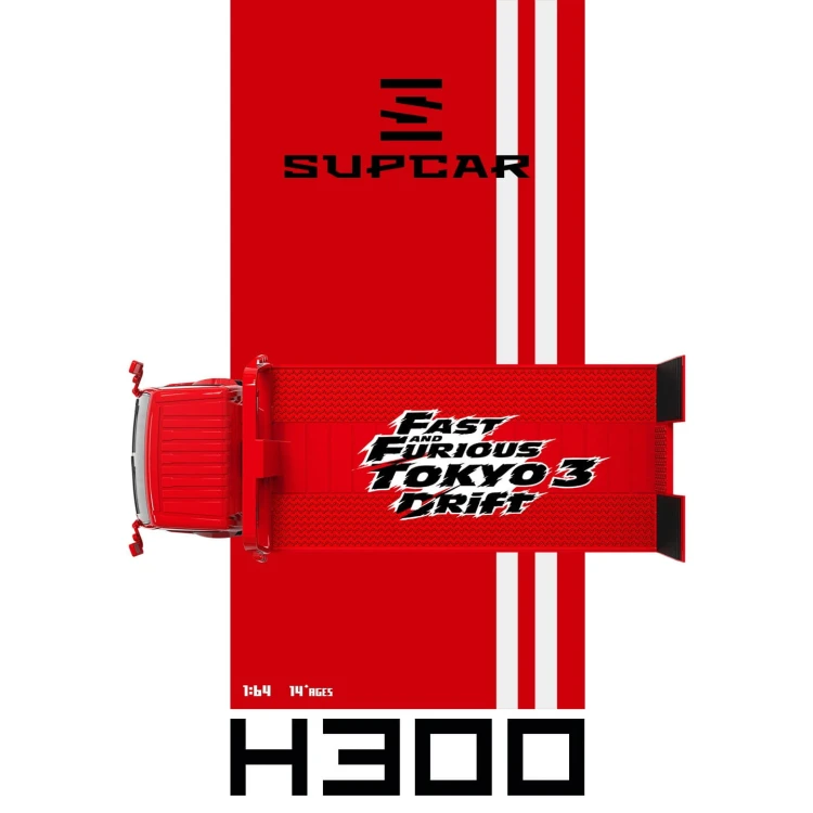 Supcar H300 Transport Trailer Fast &amp; Furious Tokyo Drift 1:64 góra