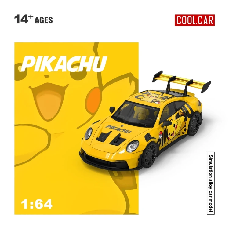 Cool.Car Porsche 992 GT3 RS Pikachu 1:64 przód detal