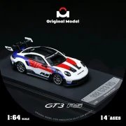 Original Model Porsche 992 GT3 RS Red Blue White 1:64 przód