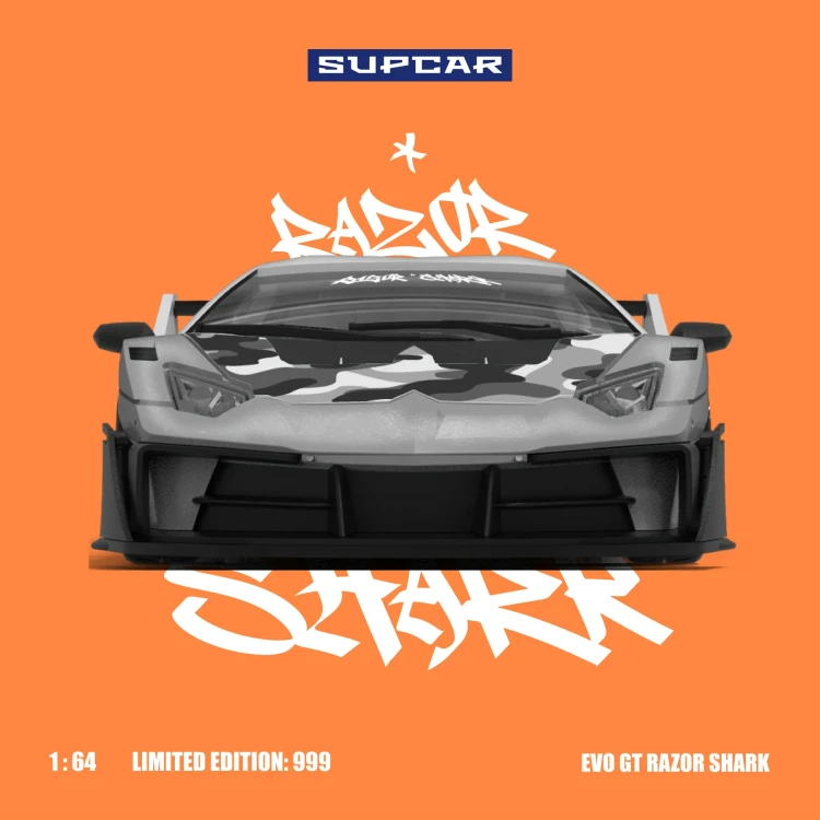 Supcar Lamborghini GTEVO Shark Mouth Livery 1:64 front