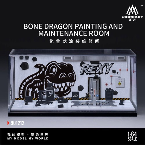 MoreArt Bone Dragon Skeleton Painting Maintenance Room 1:64 przód