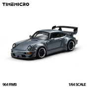 TimeMicro Porsche RWB 964 Grey 1:64 przód