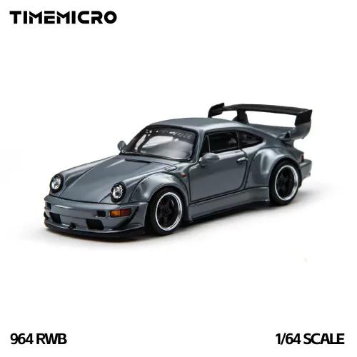 TimeMicro Porsche RWB 964 Grey 1:64 przód