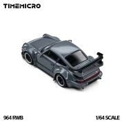 TimeMicro Porsche RWB 964 Grey 1:64 tył