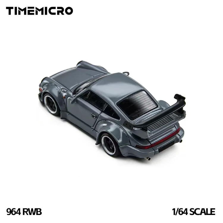 TimeMicro Porsche RWB 964 Grey 1:64 tył