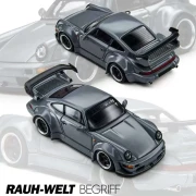 TimeMicro Porsche RWB 964 Grey 1:64 przód tył