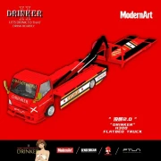 ModernArt x ShepWell Zestaw Nissan Skyline R34 &amp; H300 Flatbed Truck Drinker 2.0 Series 1:64 laweta detale