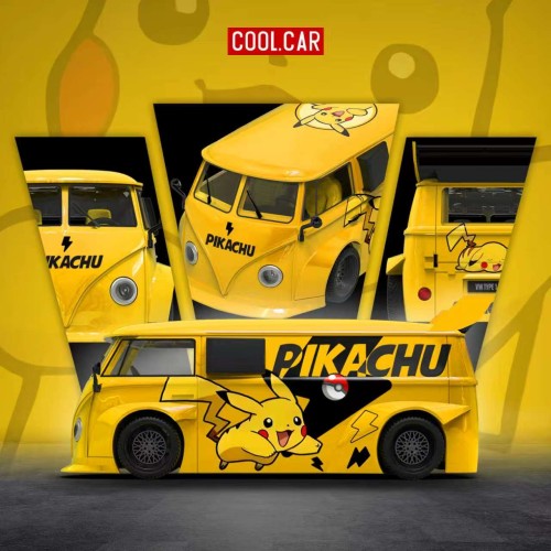 Cool.Car Volkswagen T1 Pikachu Livery 1:64 przód