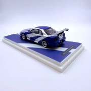 Time Micro Nissan Skyline R34 Blue silver Ordinary 1:64 tył